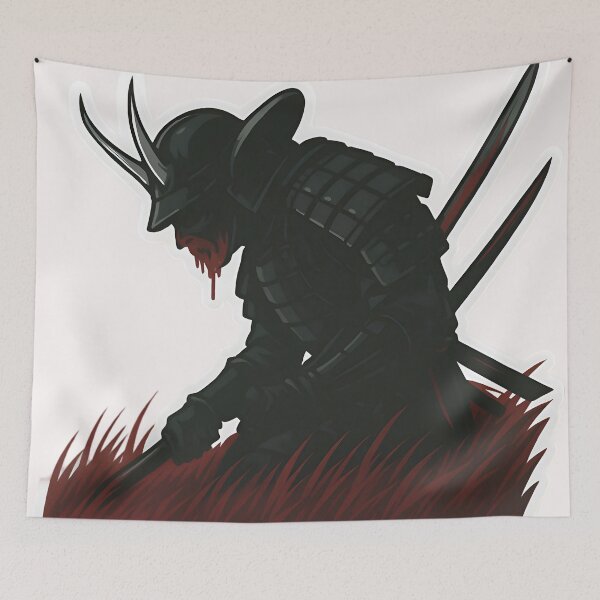 Item preview, Fallen Samurai Warrior - Dark Art Illustration designed and sold by Priyanshu-kaii.