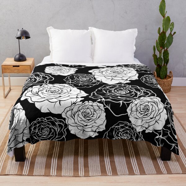 Item preview, Black and White Floral Pattern Design designed and sold by quickkdesign.