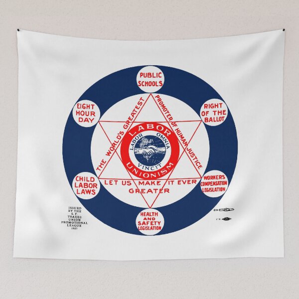 Item preview, Pro Labor Union Poster 1927 designed and sold by Pixelchicken.