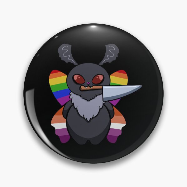 Item preview, Lesbian Menace Mothman (Rainbow Edition) (Unsupervised, Unhinged and outside of their lane) designed and sold by Paw Print Studios.
