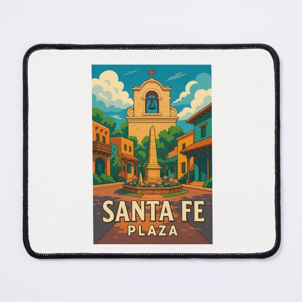Item preview, Santa Fe Plaza with Cathedral and Obelisk – New Mexico Landmark designed and sold by Places On Earth.