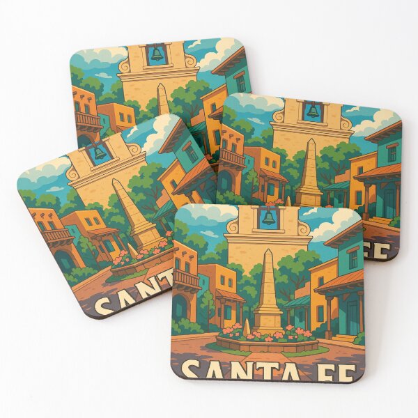 Item preview, Santa Fe Plaza with Cathedral and Obelisk – New Mexico Landmark designed and sold by Places On Earth.
