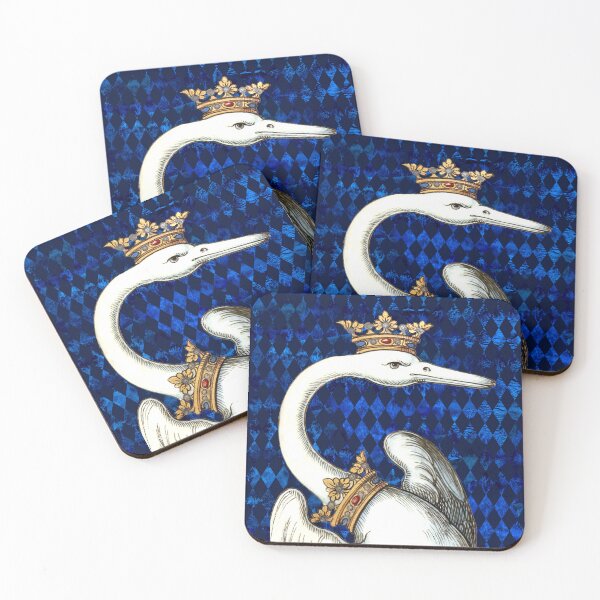 Item preview, Medieval Royal Swan with Crowns designed and sold by Pixelchicken.