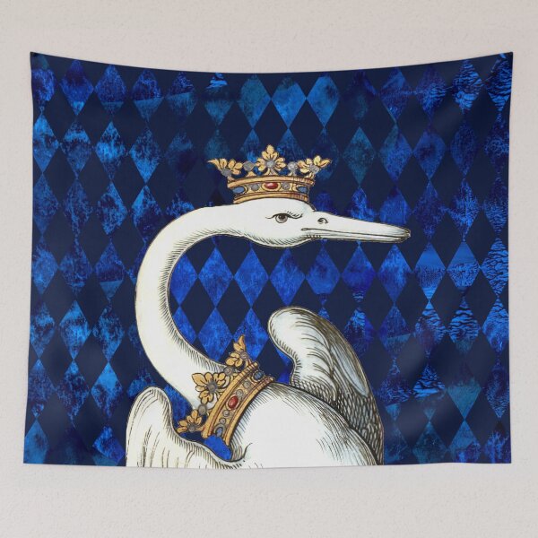 Item preview, Medieval Royal Swan with Crowns designed and sold by Pixelchicken.