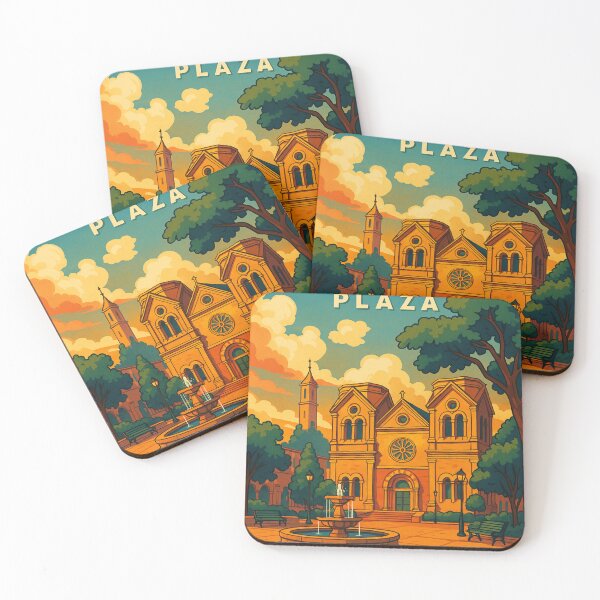Item preview, Cathedral Basilica of St. Francis of Assisi – Santa Fe Plaza View designed and sold by Places On Earth.