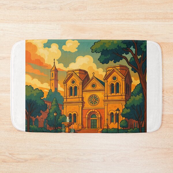 Item preview, Cathedral Basilica of St. Francis of Assisi – Santa Fe Plaza View designed and sold by Places On Earth.