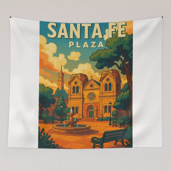 Item preview, Cathedral Basilica of St. Francis of Assisi – Santa Fe Plaza View designed and sold by Places On Earth.