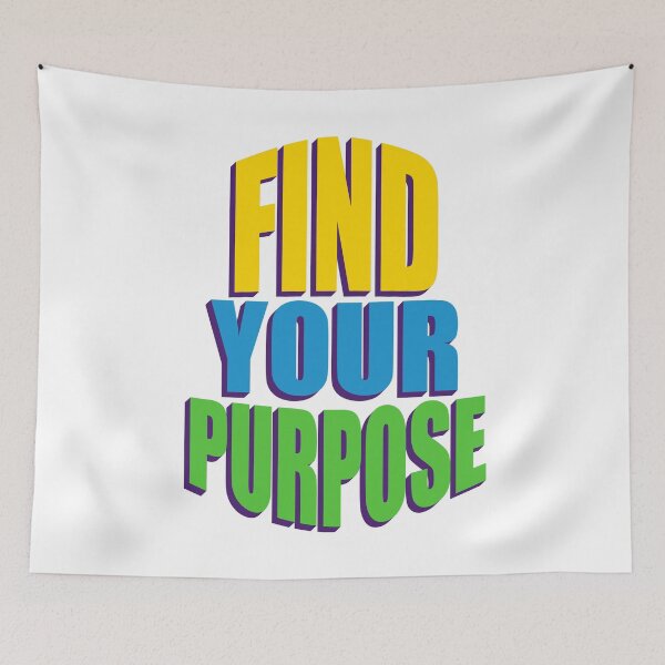 Item preview, Find Your Purpose - Motivational Typography Design designed and sold by ArtsyExplorer.