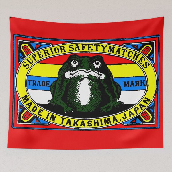 Item preview, Japanese Safety Matches Matchbox Art Frog designed and sold by Pixelchicken.