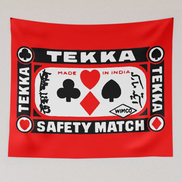 Item preview, Indian Safety Matches Matchbox Art Suits of Poker Cards designed and sold by Pixelchicken.