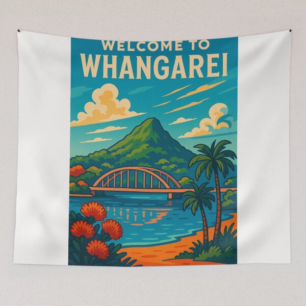 Item preview, Whangārei Bridge and Mt Parihaka – Northland New Zealand Coastal View designed and sold by Places On Earth.