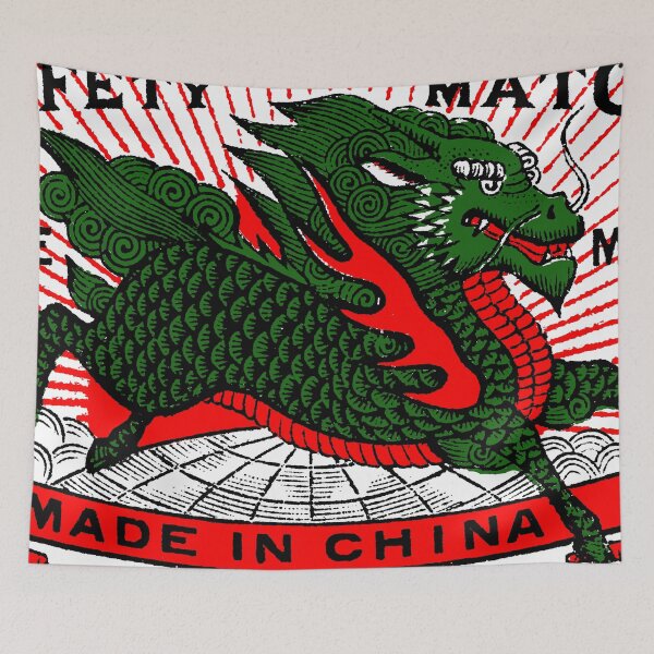 Item preview, Chinese Safety Matches Matchbox Art Flying Dragon designed and sold by Pixelchicken.