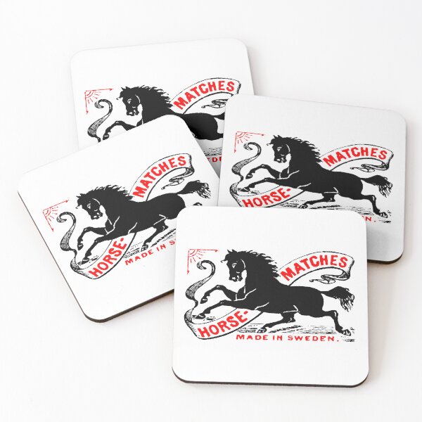 Item preview, Vintage Swedish Safety Matches Matchbox Art Black Horse designed and sold by Pixelchicken.