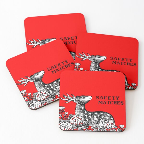 Item preview, Vintage Safety Matches Matchbox Art Deer and Flowers designed and sold by Pixelchicken.