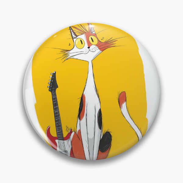 Artikelvorschau, Gitarrenspieler-Katze entworfen und verkauft von RevivalPopShop.