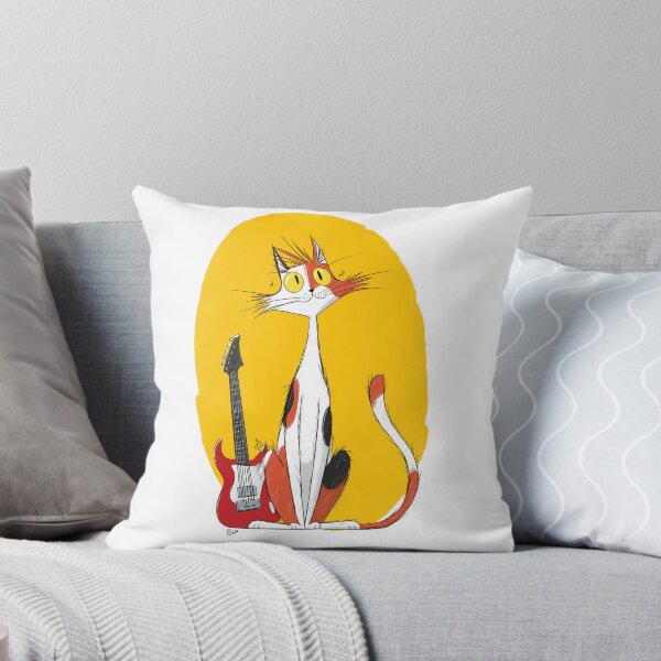 Artikelvorschau, Gitarrenspieler-Katze entworfen und verkauft von RevivalPopShop.