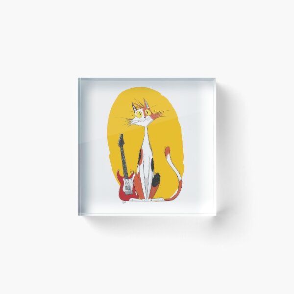 Artikelvorschau, Gitarrenspieler-Katze entworfen und verkauft von RevivalPopShop.