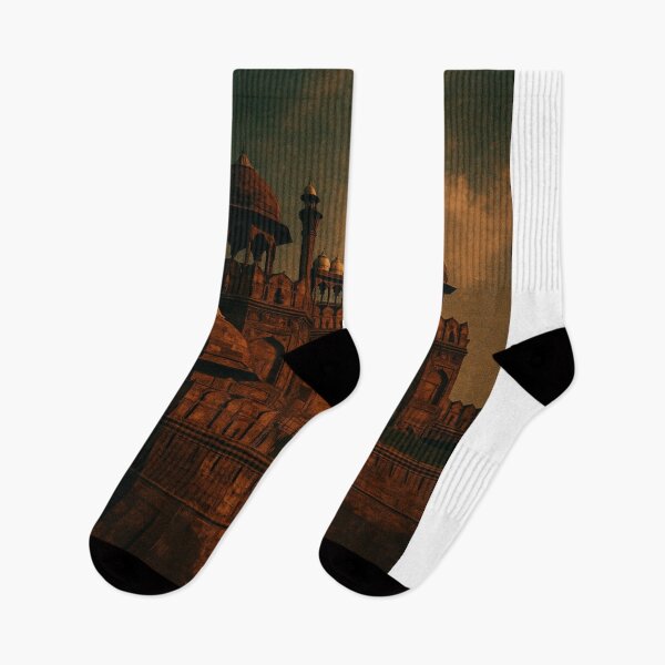 Item preview, Red Fort at Dusk – Historic Mughal Landmark in Delhi, India designed and sold by Aryabek.