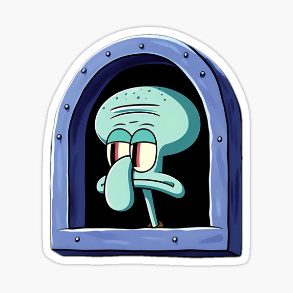 squidward window Sticker