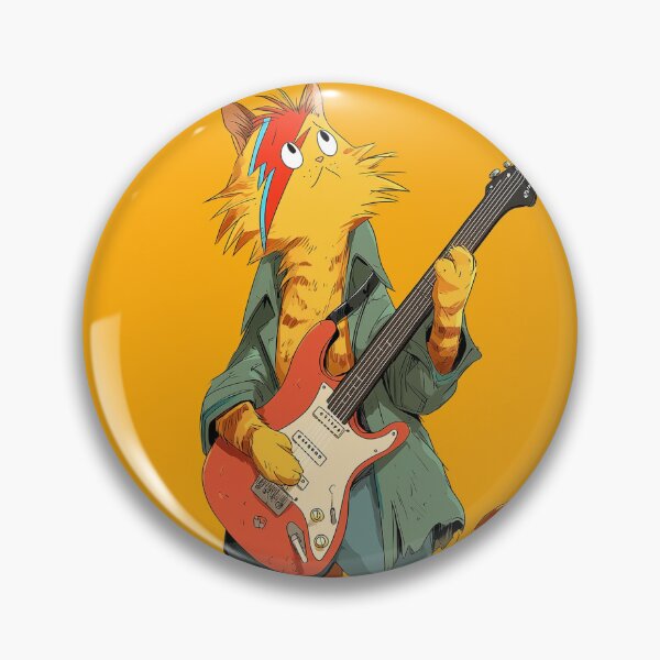 Artikelvorschau, Rockstar-Gitarrist-Katze entworfen und verkauft von RevivalPopShop.