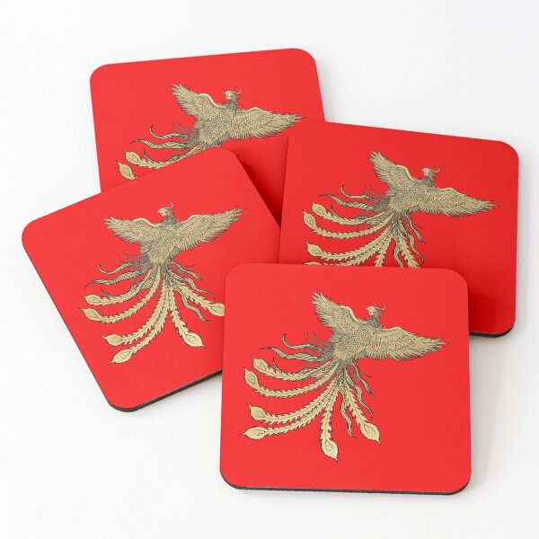 Item preview, Metallic Gold Chinese Phoenix designed and sold by Pixelchicken.