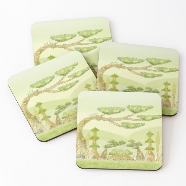 Item preview, Oriental garden tree village designed and sold by greenPQBstudio.