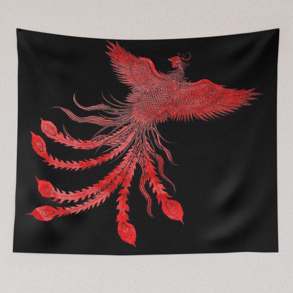 Item preview, Dark Red Chinese Phoenix designed and sold by Pixelchicken.