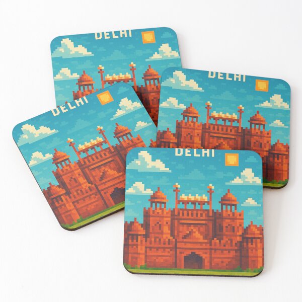 Item preview, Retro Red Fort Illustration – Delhi’s Iconic Mughal Fortress designed and sold by Aryabek.