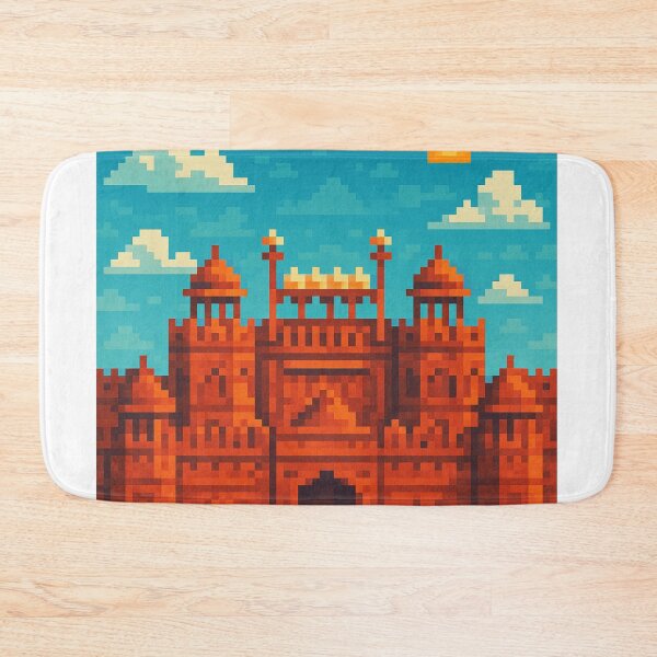 Item preview, Retro Red Fort Illustration – Delhi’s Iconic Mughal Fortress designed and sold by Aryabek.