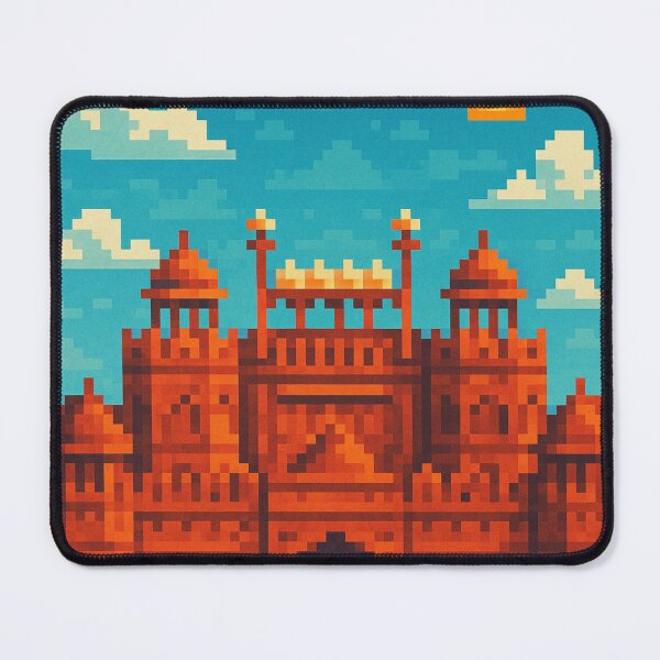 Item preview, Retro Red Fort Illustration – Delhi’s Iconic Mughal Fortress designed and sold by Aryabek.
