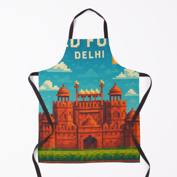 Item preview, Retro Red Fort Illustration – Delhi’s Iconic Mughal Fortress designed and sold by Aryabek.