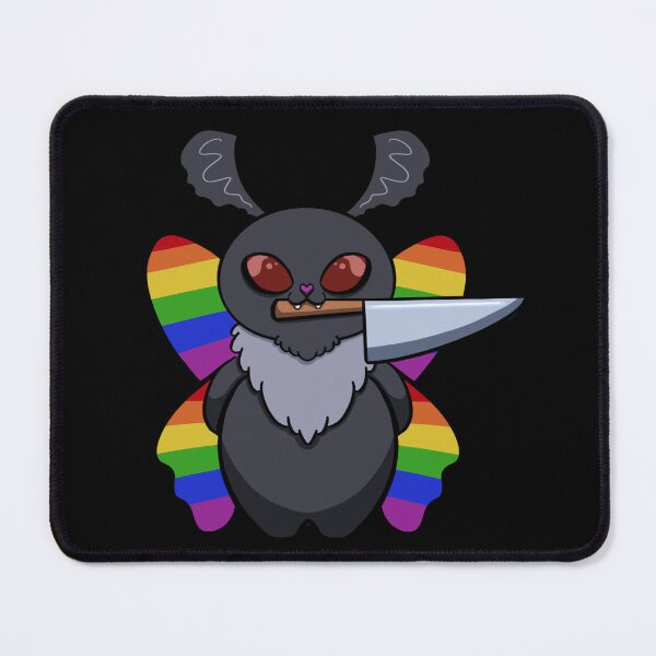 Item preview, Rainbow Menace Mothman (Unsupervised, Unhinged and outside of their lane) designed and sold by Paw Print Studios.
