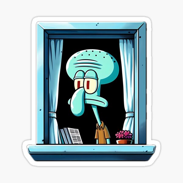 squidward window Sticker