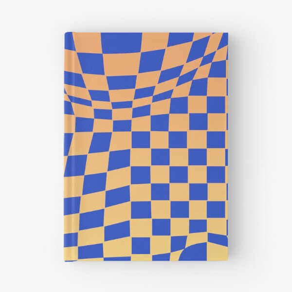Item preview, Blue Squares distorted, 70 vibe, yellow orange gradient designed and sold by ASKEW GRAPHICS.