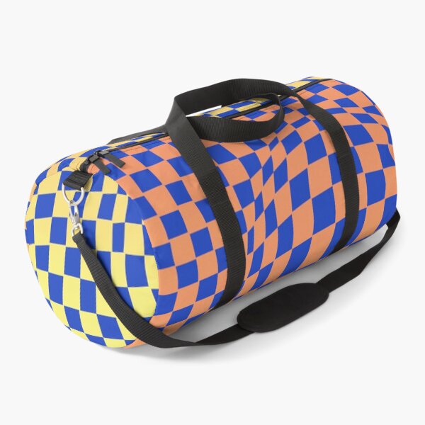 Item preview, Blue Squares distorted, 70 vibe, yellow orange gradient designed and sold by ASKEW GRAPHICS.