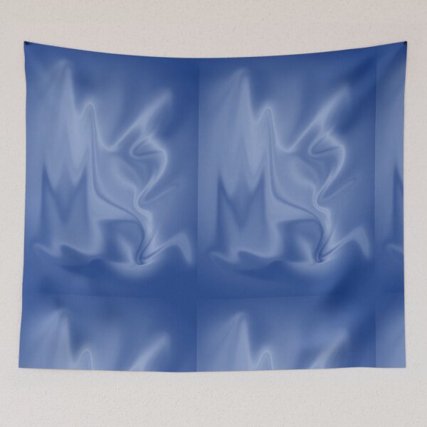 Item preview, Velvet Flow Blue and White Liquid Gradient designed and sold by Pattrenonly.