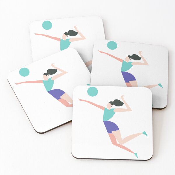 Item preview, Stylized Female Volleyball Player – Bold Pastel Illustration designed and sold by TeesHearts100.