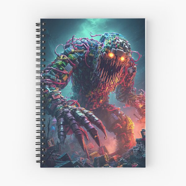 Item preview, Nightmare Creature Built From Shattered Colorful Plastic Blocks designed and sold by Piotrek0001.