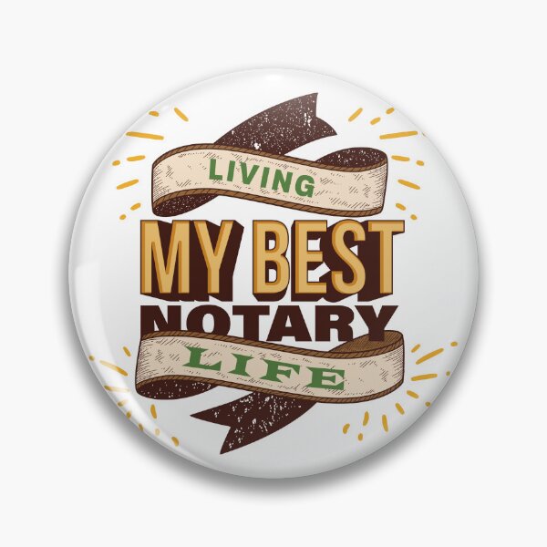 Item preview, Living My Best Notary Life | Bold Vintage Ribbon Legal Career Design designed and sold by NotaryLife.