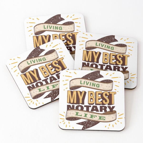 Item preview, Living My Best Notary Life | Bold Vintage Ribbon Legal Career Design designed and sold by NotaryLife.