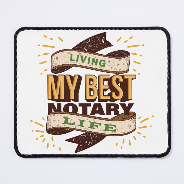 Item preview, Living My Best Notary Life | Bold Vintage Ribbon Legal Career Design designed and sold by NotaryLife.