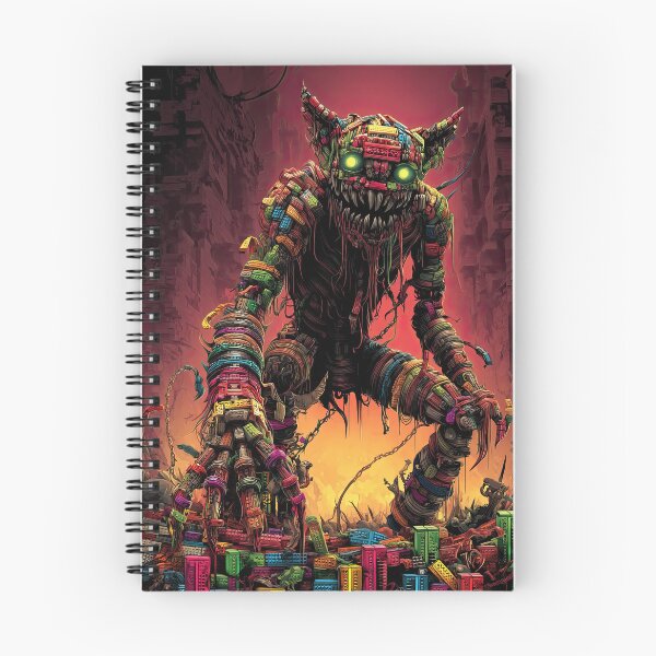 Item preview, Giant Block Beast Walking Across Haunted Urban Ruins designed and sold by Piotrek0001.