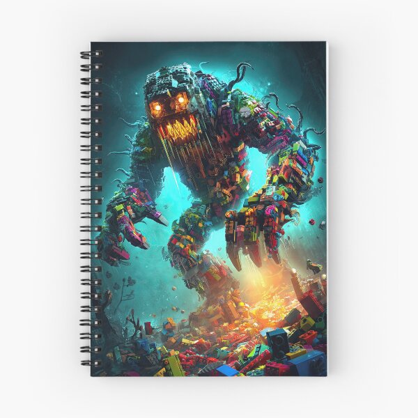 Item preview, Fearsome Block Monster Devouring Crumbling Dystopian Streets designed and sold by Piotrek0001.