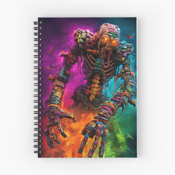 Item preview, Biomechanical Beast Built From Vibrant Broken Bricks designed and sold by Piotrek0001.