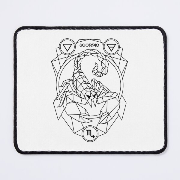 Item preview, Vintage geomatric line zodiac scorpio black white designed and sold by Atherisink.