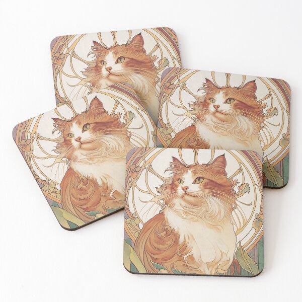 Item preview, Cats of Art Nuvo | Norwegian Forest Cat_08 designed and sold by TailTalesJP.