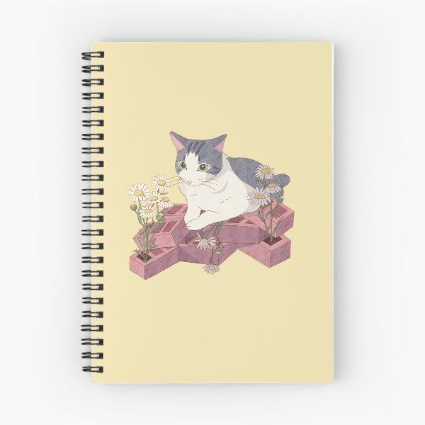 Item preview, Tabby piebald cat resting on chamomile bricks  designed and sold by Petrikovvy.