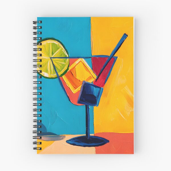 Item preview, Pop Art Cocktail Vibes - Bold Glass of Colorful Liquid with Lime Slice in Dynamic Composition designed and sold by OlfactoART Studio.
