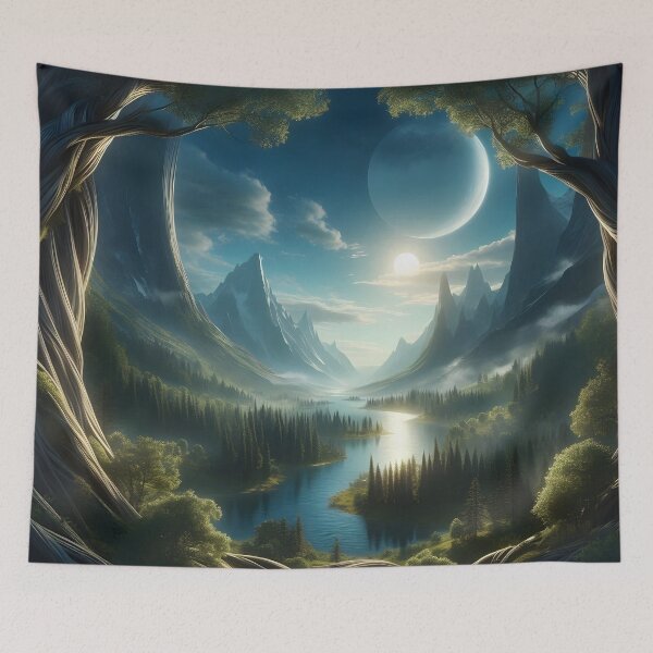 Item preview, Breathtaking Mountain Escape with Sunset Glow designed and sold by FusionGaze.