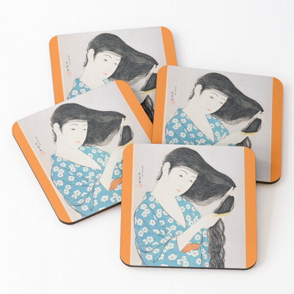 Item preview, Woman Combing Her Hair - Goyo Hashiguchi designed and sold by KeksWorkroom.